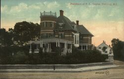 Residence of F.L. Sayles Pascoag, RI Postcard Postcard Postcard