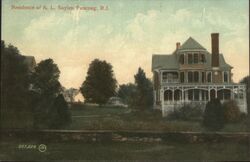 Residence of A.L. Sayles Pascoag, RI Postcard Postcard Postcard