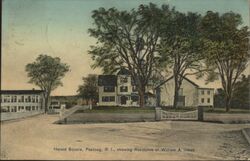 Herald Square, showing Residence of William A. Inman Pascoag, RI Postcard Postcard Postcard