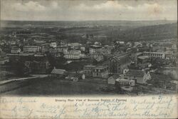 Showing Rear View of Business Section of Pascoag Rhode Island Postcard Postcard Postcard