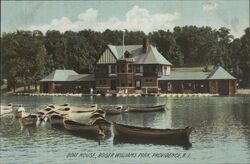 Boat House, Roger Williams Park Postcard