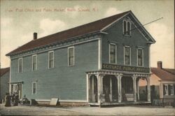 Post Office and Public Market North Scituate, RI Postcard Postcard Postcard