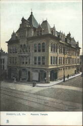 Masonic Temple Danville, VA Postcard Postcard Postcard