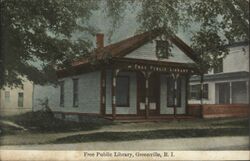 Free Public Library Greenville, RI Postcard Postcard Postcard