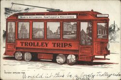 Trolly Trips: North Attleboro, Pawtucket & Providence RR Postcard