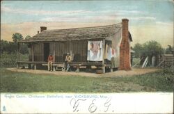 Negro Cabin, Chickasaw Battlefield Vicksburg, MS Postcard Postcard Postcard