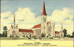 English Gothic Chapel/Oklahoma Bapist University Shawnee, OK Postcard Postcard