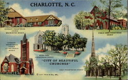 City of Beautiful Churches Charlotte, NC Postcard Postcard