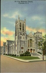 52 - First Methodist Church Charlotte, NC Postcard Postcard