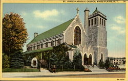 St. John'S Catholic Church White Plains, NY Postcard Postcard