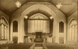 Interior Emmanuel Methodist Church Lockport, NY Postcard Postcard