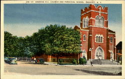 218:- St. Ambrose R.C. Church and Parochial School Postcard