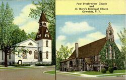 First Presbyterian Church And St. Mary'S Episcopal Church Postcard