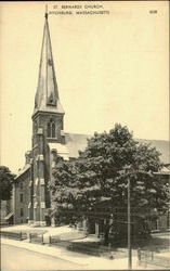 St. Bernards Church Fitchburg, MA Postcard Postcard