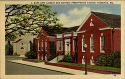 Burr Artz Library And Historic Presbyterian Church Frederick, MD Postcard Postcard