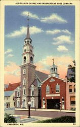 Old Trinty Chapel And Independent Hose Company Frederick, MD Postcard Postcard