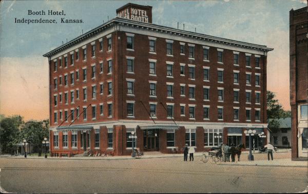 Booth Hotel Independence Ks Postcard 2333