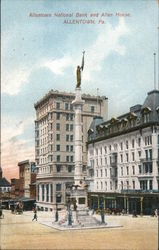 Allentown National Bank and Allen House Pennsylvania Postcard Postcard Postcard