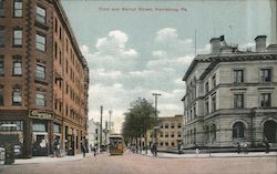 Third and Walnut Street Harrisburg, PA Postcard Postcard Postcard