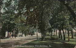 Front Street, along Susquehanna River Postcard