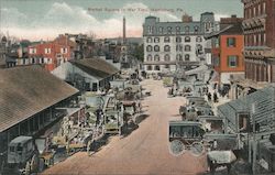 Market Square in War Time Harrisburg, PA Postcard Postcard Postcard