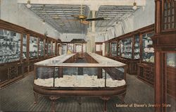 Interior of Diener's Jewelry Store Postcard