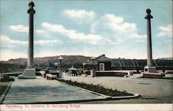 Entrance to Harrisburg Bridge Pennsylvania Postcard Postcard Postcard