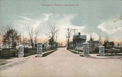 Entrance to Cemetery Harrisburg, PA Postcard Postcard Postcard