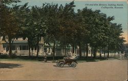 6th and Elm Streets, looking North Coffeyville, KS Postcard Postcard Postcard