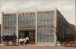 John S. Rush, Hardware and Implements, Vehicles and Harness Postcard