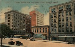 Corner Preston Ave. and Fannin Street Houston, TX Postcard Postcard Postcard