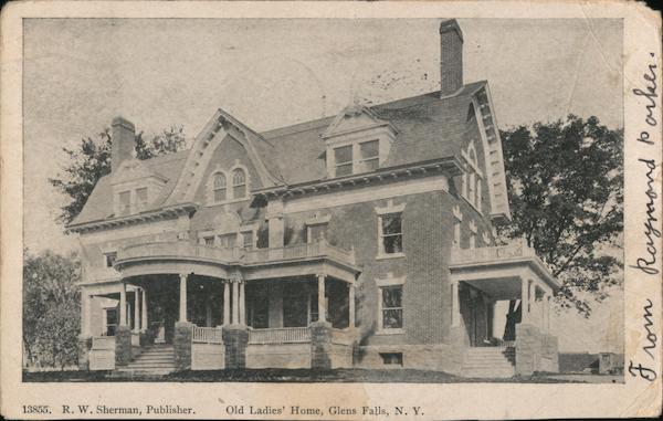 Old Ladies' Home Glens Falls, NY Postcard