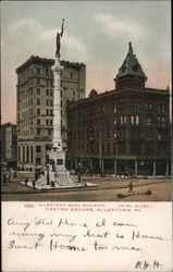 Allentown Bank Building, Hotel Allen, Centre Square Pennsylvania Postcard Postcard Postcard