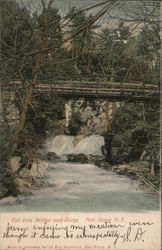 Old Iron Bridge and Gorge Port Henry, NY Postcard Postcard Postcard