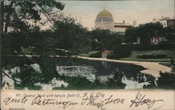 Central Park with Temple Beth-El Postcard