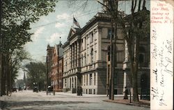 City Hall, looking up Church Street Postcard