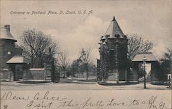 Entrance to Portland Place St. Louis, MO Postcard Postcard Postcard