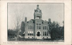 Ellsworth County Court House Kansas Postcard Postcard Postcard