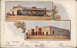 City Market and Jail Postcard