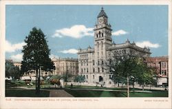 Portsmouth Square and Hall of Justice Postcard