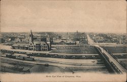 Birds Eye View of Cheyenne Wyoming Postcard Postcard Postcard