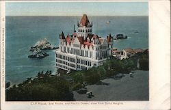 Cliff House, Seal Rocks and Pacific Ocean; view from Sutro Heights Postcard