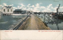 Grade Raising, showing Dredge Discharging Galveston, TX Postcard Postcard Postcard