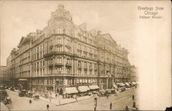 Greetings From Chicago Palmer House Postcard