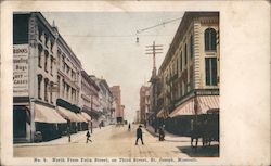 North from Felix Street on Third Street Postcard