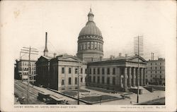 St. Louis City Court House, South-East View - Trolleys Missouri Postcard Postcard Postcard