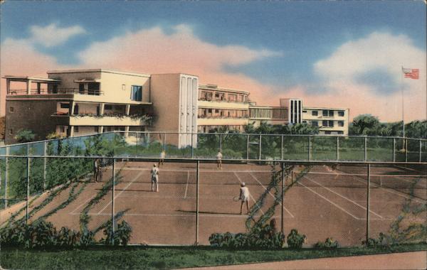 The Tennis Courts of the Virgin Isle Hotel St Thomas VI Caribbean