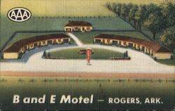 B and E Motel Business Card