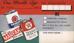 Texaco Motor Oil Advertising Postcard Postcard Postcard