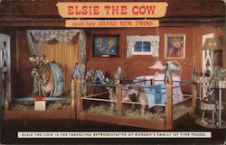 Borden's Elsie the Cow and her Brand New Twins Postcard